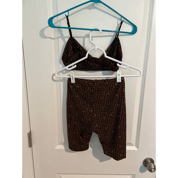 Windsor “Greek Mystique” Bralette & Shorts Set – Top M / Bottom S – Tan - Picture 3 of 8